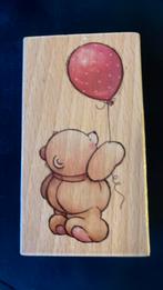 Forever Friends - houten stempel - Nieuw-Beer met ballon., Hobby en Vrije tijd, Ophalen of Verzenden, Nieuw, Houten stempel