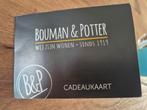 Cadeaubon bouman en potter a € 604,99, Eén persoon, Cadeaubon, Overige typen