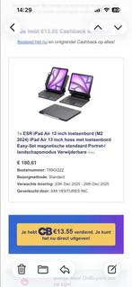 Te koop magnetisch toetsenbord iPad Air 13”, Nieuw, Bescherming voor- en achterkant, Ophalen of Verzenden, IPad Air 13"