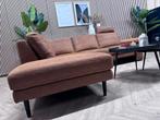 ZGAN IJTSMA WONEN Hoekbank - Cognac -258 x 225, Huis en Inrichting, Banken | Bankstellen, 250 tot 300 cm, -, -, Hoekbank