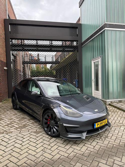 Te koop: Tesla Model 3 Performance 2021 Grijs, Auto's, Tesla, Particulier, Model 3, 360° camera, 4x4, ABS, Achteruitrijcamera