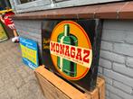 Vintage Monagaz Reclamebord, Reclamebord, Gebruikt, ., Ophalen of Verzenden