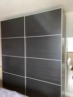Zwarte kast met schuifdeuren MOET WEG, Huis en Inrichting, Ophalen, Zo goed als nieuw, 50 tot 75 cm, 200 cm of meer