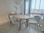 Massieve houten ovale Deens eettafel groot zgan 220xx0.90, Ophalen, 200 cm of meer, 50 tot 100 cm, Zo goed als nieuw