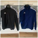 Blauw en zwart trainingsjas Adidas maat 140, 9-10 jaar, Ophalen of Verzenden, Zo goed als nieuw, Jongen of Meisje