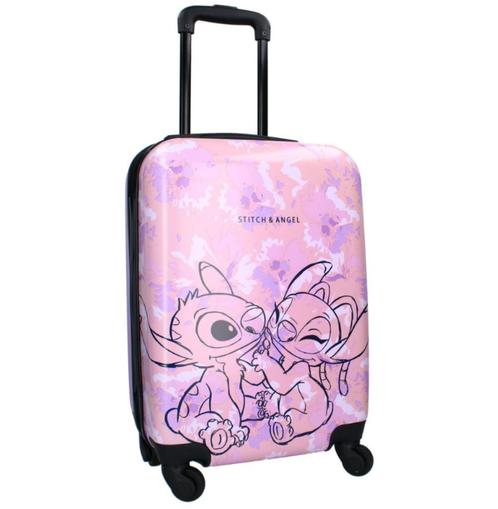 Stitch en Angel Trolley Koffer ABS - Gratis Verzending, Sieraden, Tassen en Uiterlijk, Koffers, Nieuw, Hard kunststof, Slot, Uitschuifbare handgreep