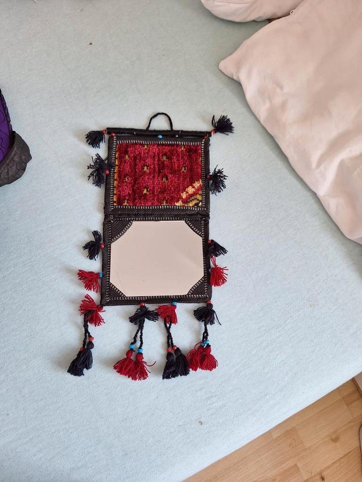 Decoratieve Wandspiegel met Tapijt, Huis en Inrichting, Woonaccessoires | Spiegels, Zo goed als nieuw, Minder dan 50 cm, Minder dan 100 cm