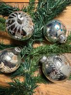 4 zilveren kerstballen., Ophalen of Verzenden, Zo goed als nieuw