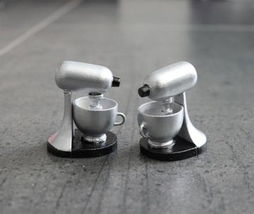 Staande mixer keuken zilver zwart miniatuur nieuw 1:12 beschikbaar voor biedingen