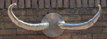 Buffelhoorn. RVS. 83 cm. beschikbaar voor biedingen