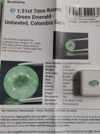 1.51Ct Emerald Colombia, Sieraden, Tassen en Uiterlijk, Edelstenen, Ophalen of Verzenden, Zo goed als nieuw