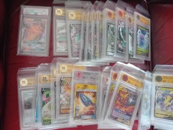 Pokemon kaarten , woetoe slabs + psa10 slab beschikbaar voor biedingen