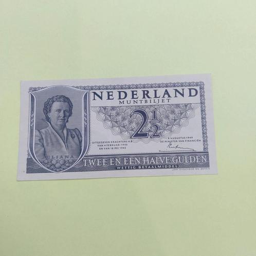 2,5 gulden Juliana uit 1949. Opgevouwen, Postzegels en Munten, Bankbiljetten | Nederland, Los biljet, Ophalen of Verzenden
