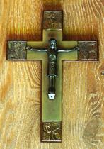 Mooie crucifix met op de hoeken, vier evangelisten, Verzamelen, Ophalen of Verzenden, Gebruikt, Overige typen, Christendom | Katholiek