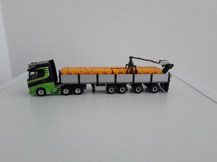 Daf XG+ Blankenspoor Transport  met stenentrailer en kraan, Hobby en Vrije tijd, Modelauto's | 1:50, Nieuw, Bus of Vrachtwagen