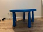 Blauwe IKEA MAMMUT kindertafel & stoel, Kinderen en Baby's, Kinderkamer | Tafels en Stoelen, Ophalen, Gebruikt, Tafel(s) en Stoel(en)
