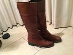 Mooie cognackleur leren dameslaarzen maat 38, Hoge laarzen, Bruin, Ophalen of Verzenden, Zo goed als nieuw