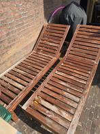 Ikea ligbed hout, Tuin en Terras, Ophalen, Gebruikt, Hout, Verstelbaar