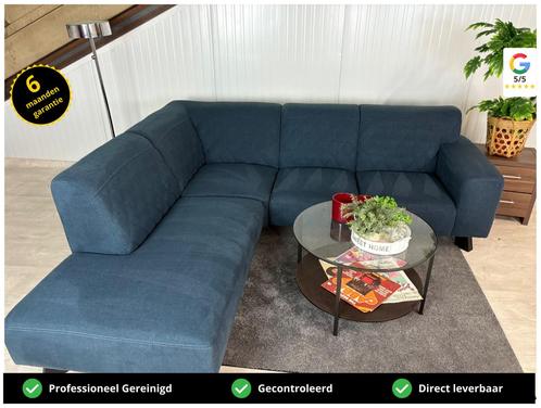 GRATIS LEVERING Hoekbank Blauw 245x230 GEREINIGD, Huis en Inrichting, Banken | Bankstellen, Zo goed als nieuw, Hoekbank, Vierpersoons of meer
