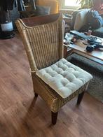 Eetkamerstoelen riet, Huis en Inrichting, Stoelen, Ophalen, Zo goed als nieuw, Bruin, Vier