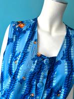 Vintage jaren 70 schortjurk blauw maat 46, Kleding | Dames, Jurken, Maat 46/48 (XL) of groter, Vintage, Knielengte, Gedragen