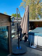 Grote zweefparasol inc. Voet en hoes, Tuin en Terras, Parasols, Ophalen, Gebruikt, Zweefparasol, 3 tot 4 meter