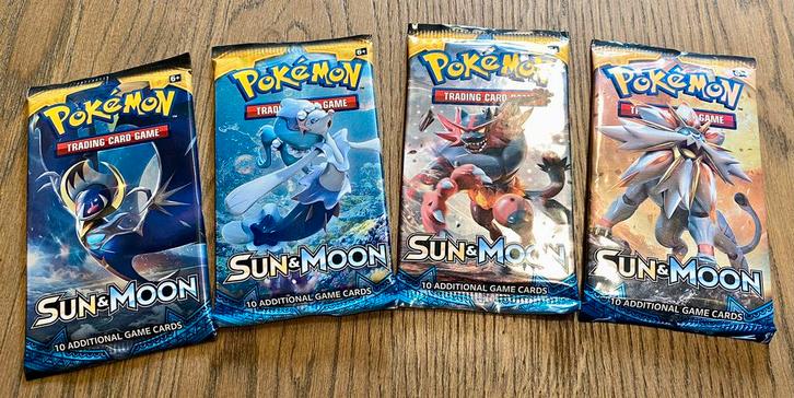 4 Pokémon boosters Sun & Moon, Hobby en Vrije tijd, Verzamelkaartspellen | Pokémon, Nieuw, Booster, Ophalen of Verzenden