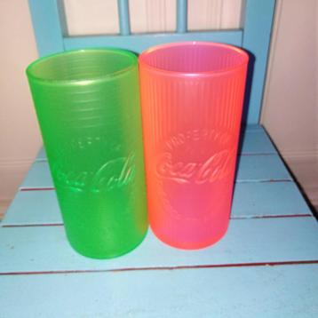 Coca Cola glazen neon 2 stuks beschikbaar voor biedingen