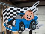Geboortebord auto - te personaliseren met naam!, Ophalen of Verzenden, Nieuw