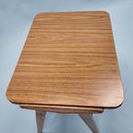 2 vintage bijzettafels!, Ophalen, Minder dan 55 cm, Hoeksehofstraat 8, Rond