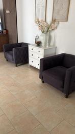 Twee grijze Fauteuils Dubbelman Design, Huis en Inrichting, Fauteuils, Ophalen, Zo goed als nieuw, 75 tot 100 cm