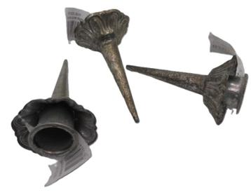 KANDELAAR HOUDER PUNT OLD SILVER 8 CM Nieuw  beschikbaar voor biedingen