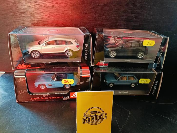 1:43 Opel Mercedes Morgan Porsche Smart, Hobby en Vrije tijd, Modelauto's | 1:43, Nieuw, Auto, Schuco, Ophalen of Verzenden