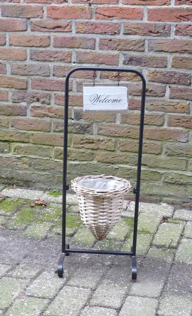 uithangbord met welkom , op standaard, Antiek en Kunst, Curiosa en Brocante, Ophalen of Verzenden