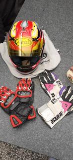Wit zwarte leren  handschoenen, Motoren, Ophalen of Verzenden, Tweedehands, Jethelm, Nolan