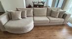 Luxe design bankstel / hoekbank met ronde lounge, Ophalen, Zo goed als nieuw, Stof