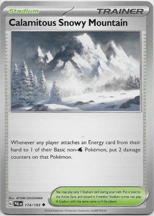 Paldea Evolved,  Cal. Snowy Mountain [uncommon] 174/193, Hobby en Vrije tijd, Verzamelkaartspellen | Pokémon, Nieuw, Losse kaart