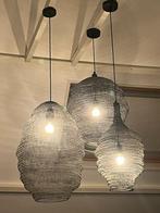 Hanglampen draad/gaas zwart set van 3 lampen, Ophalen, Zo goed als nieuw, Overige materialen, 50 tot 75 cm