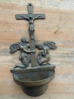 oude koperen wijwaterbakje INRI, Antiek en Kunst, Ophalen of Verzenden