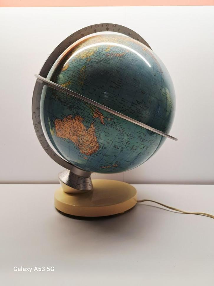 Columbus Globe Wereldlamp, Huis en Inrichting, Woonaccessoires | Wereldbollen, Gebruikt, Verlicht, Ophalen of Verzenden