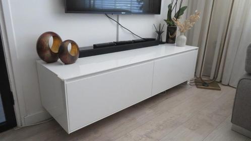te koop zwevend tv meubel wandmeubel lak wit van goosens, Huis en Inrichting, Kasten | Televisiemeubels, Zo goed als nieuw, Minder dan 100 cm