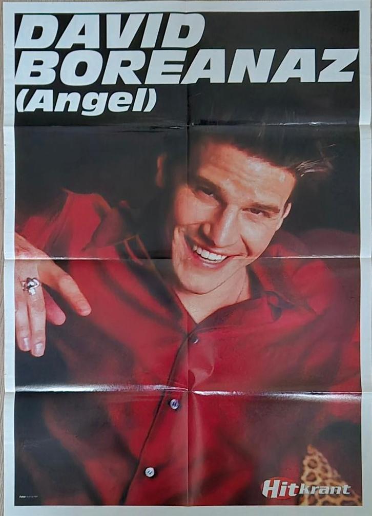 Mooie grote poster (A2) DAVID BOREANAZ (HITKRANT), Verzamelen, Posters, Nieuw, Film en Tv, A1 t/m A3, Rechthoekig Staand, Ophalen of Verzenden
