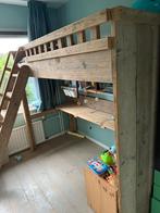 Hoogslaper steiger hout met mooie trap i.z.g.s., Ophalen of Verzenden, Zo goed als nieuw, Hoogslaper