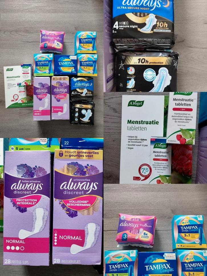 Diverse hygiëne artikelen always + dr vogel + tampax nieuw, Sieraden, Tassen en Uiterlijk, Uiterlijk | Lichaamsverzorging, Nieuw