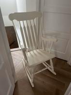 Schommelstoel | wit hout, Huis en Inrichting, Stoelen, Ophalen, Wit, Zo goed als nieuw, Eén