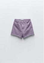 Lilac denim shorts (ZARA), Nieuw, Zara, Maat 34 (XS) of kleiner, Kort