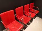4 Rode Eetkamerstoelen - Zitten Prima!, Huis en Inrichting, Stoelen, Ophalen of Verzenden, Gebruikt