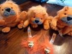 3 Oranje  leeuwtjes,knuffels, Ophalen of Verzenden, Zo goed als nieuw, Stoffen beer, Overige merken