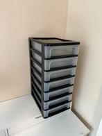 Plastic Storage Drawers / Kunststof Ladeblok, Ophalen, Gebruikt, Wit, Metaal