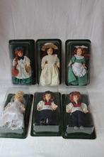 Vintage set van 6 Franse poppen in originele doosjes, Ophalen of Verzenden, Nieuw, Overige typen